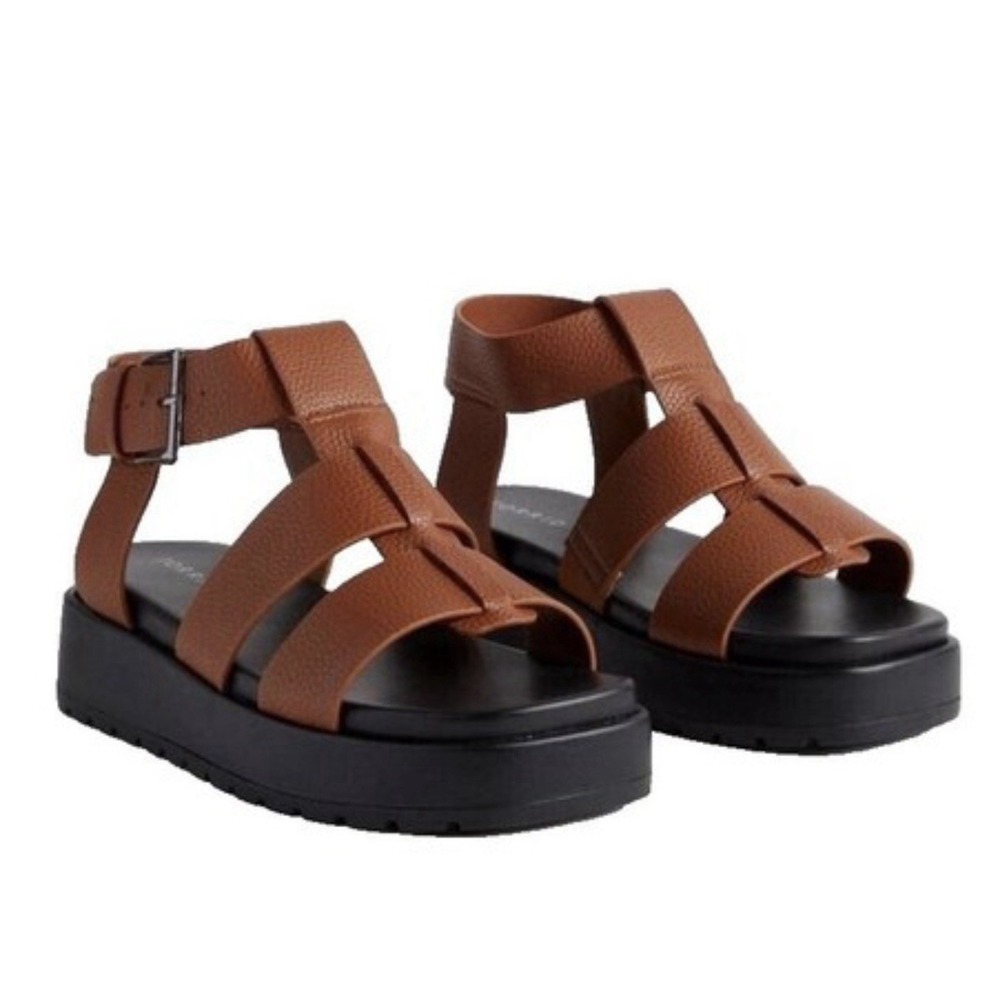 Torrid Brown Strappy Platform Sandals